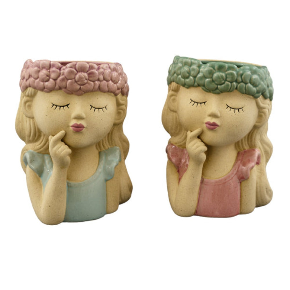 Favor Vase Face Little Girl Flowers CBR