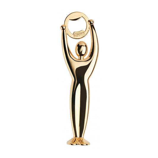 Bomboniera Apribottiglie GYM Acciaio e Oro 24 Carati Bugatti