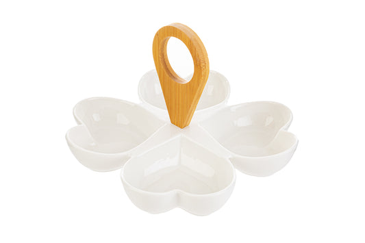 Bomboniera Antipastiera Cuori Porcellana Grande Le Stelle