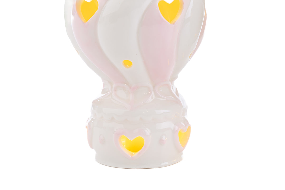 Faveur Montgolfière Porcelaine Led Rose Le Stelle