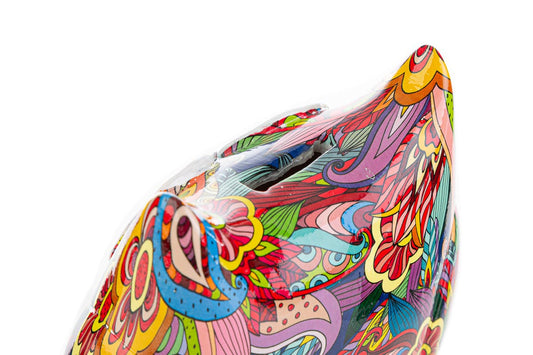 Bomboniera Gufo Salvadanaio Multicolor in Resina con Shopper Le Stelle