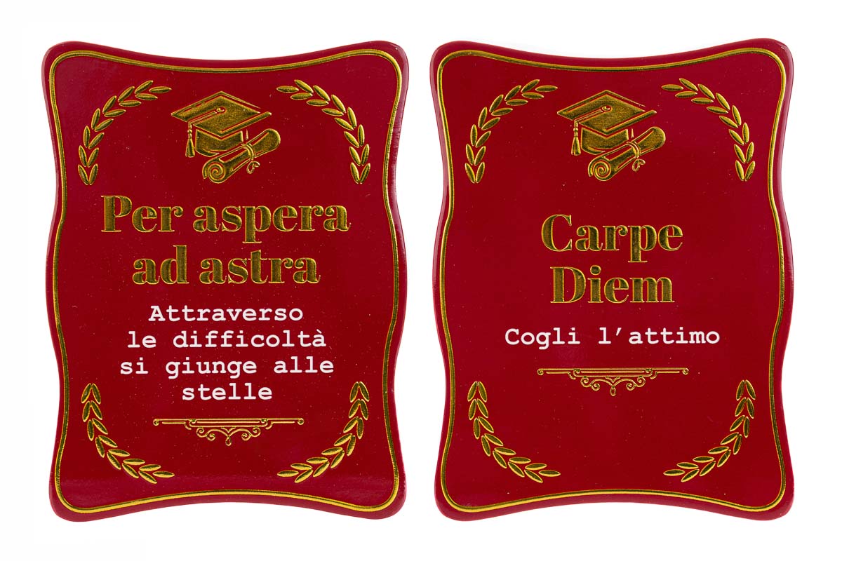 Bomboniera Mattonella Poggia Pentola Laurea Ceramica Le Stelle