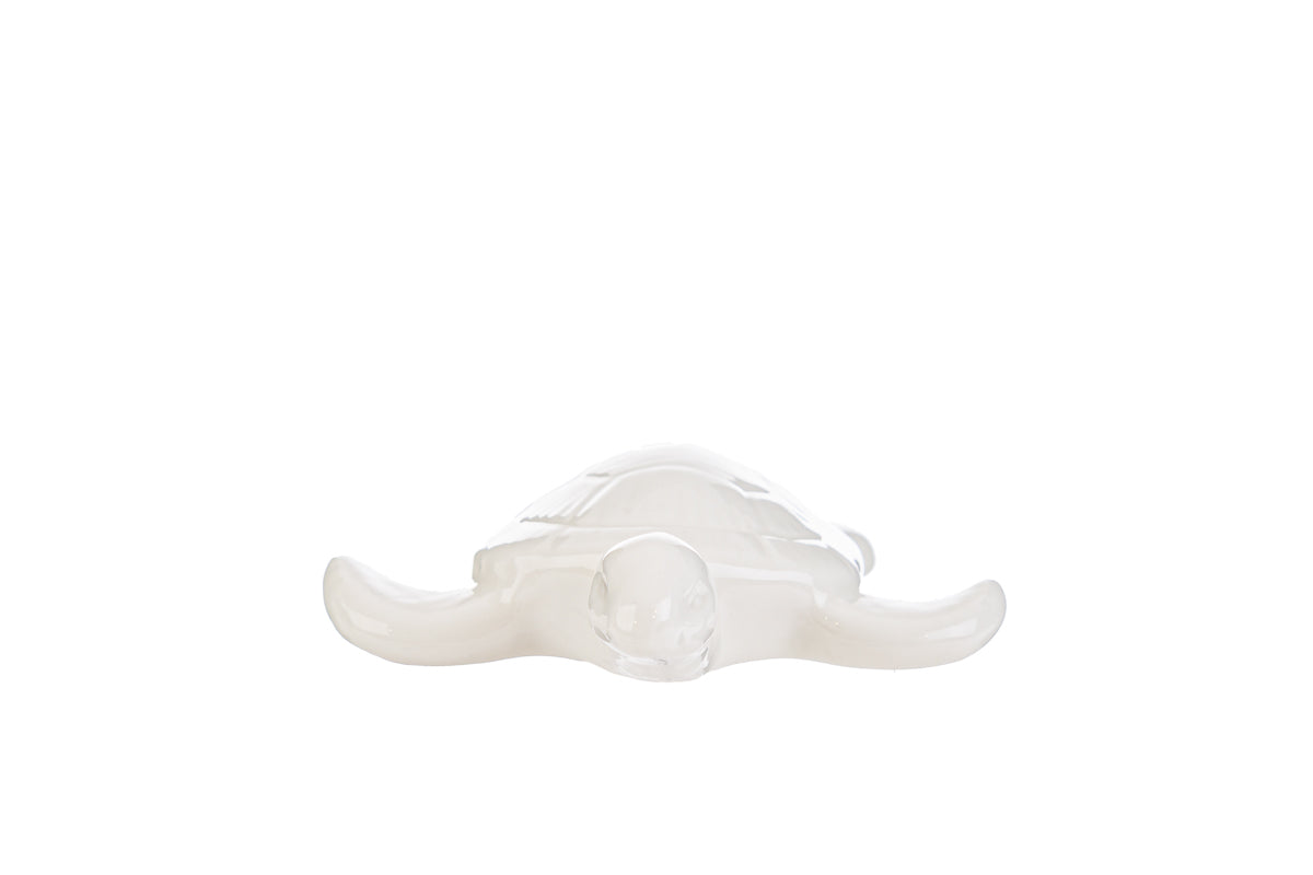 Bonbonnière Tortue de Mer en Porcelaine Blanche Le Stelle