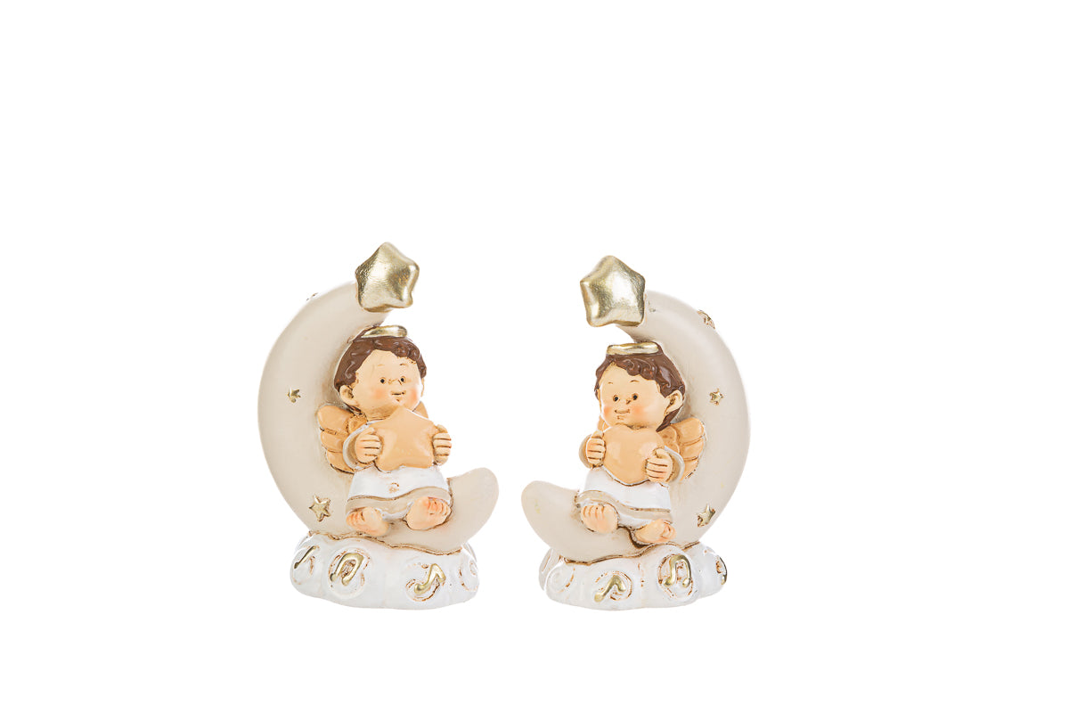 Favor Angel on the Moon Resin Stars (Led)