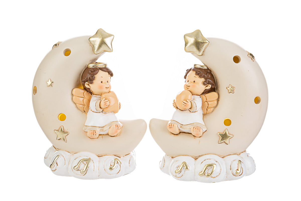 Favor Angel on the Moon Resin Stars (Led)
