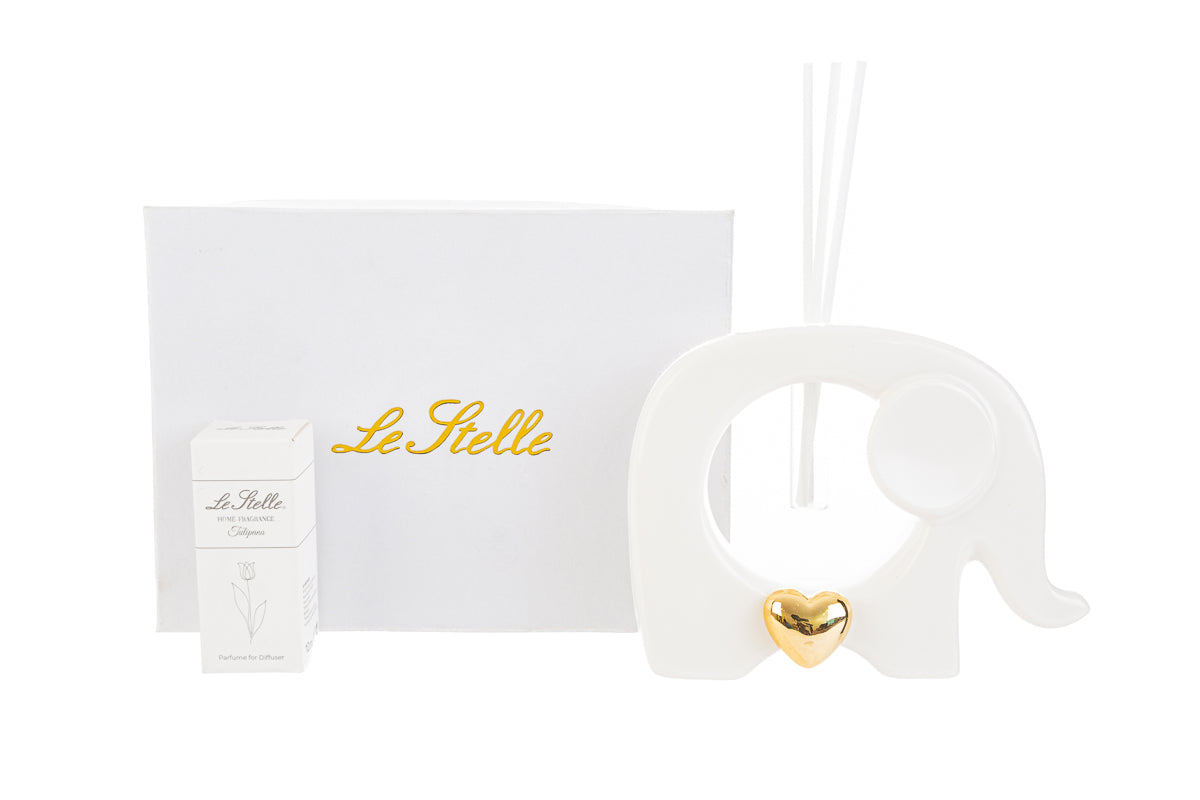 Faveur du parfumeur éléphant blanc en porcelaine Le Stelle