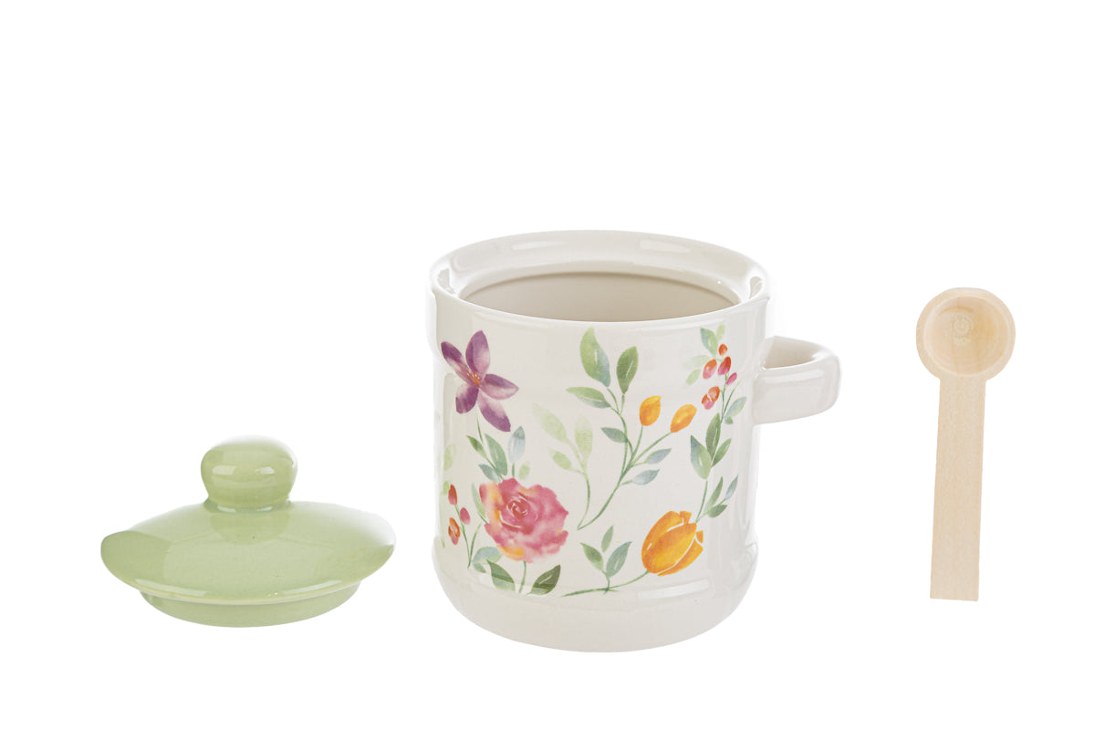 Favor Sugar Bowl Flowers Porcelain Stars