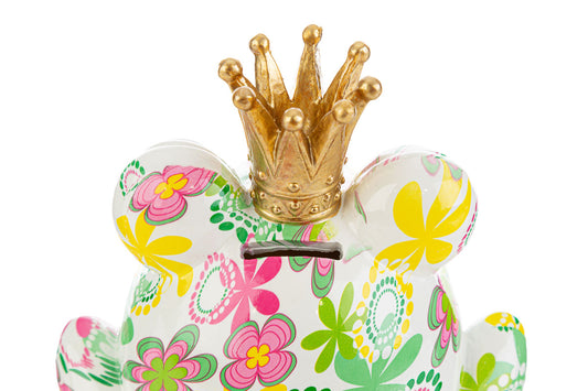 Bomboniera Frog Salvadanaio Flowercolor in Resina con Shopper Le Stelle
