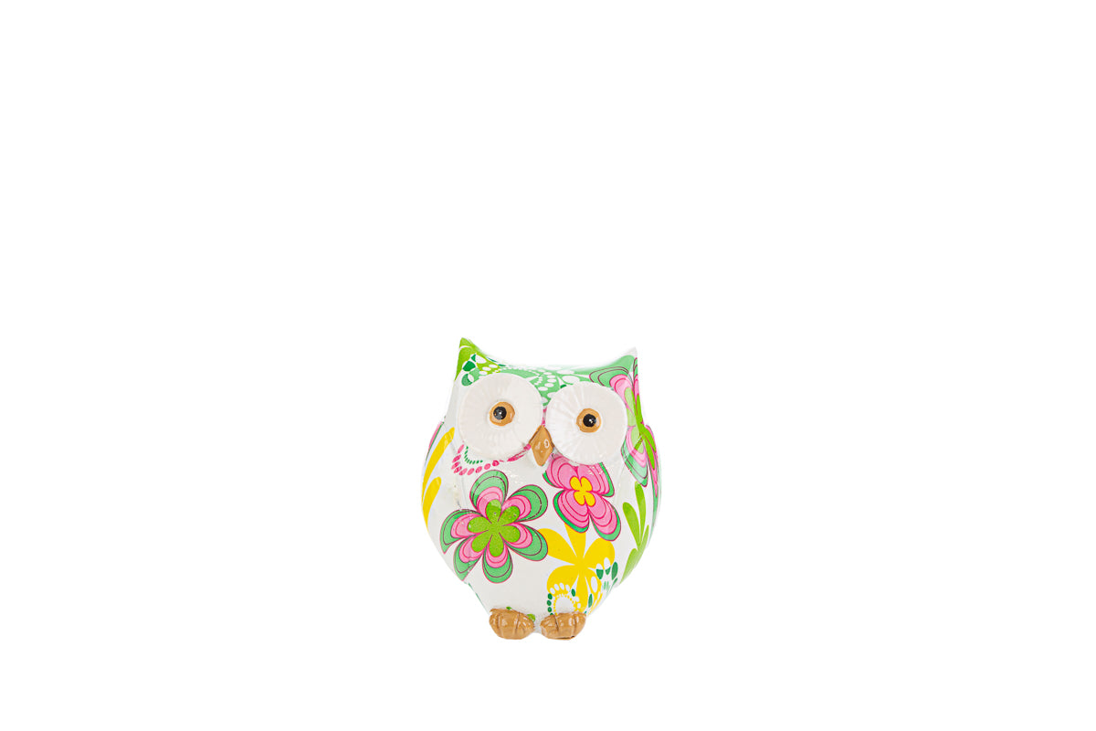 Tirelire hibou en résine Flowercolor avec Le Stelle Shopper