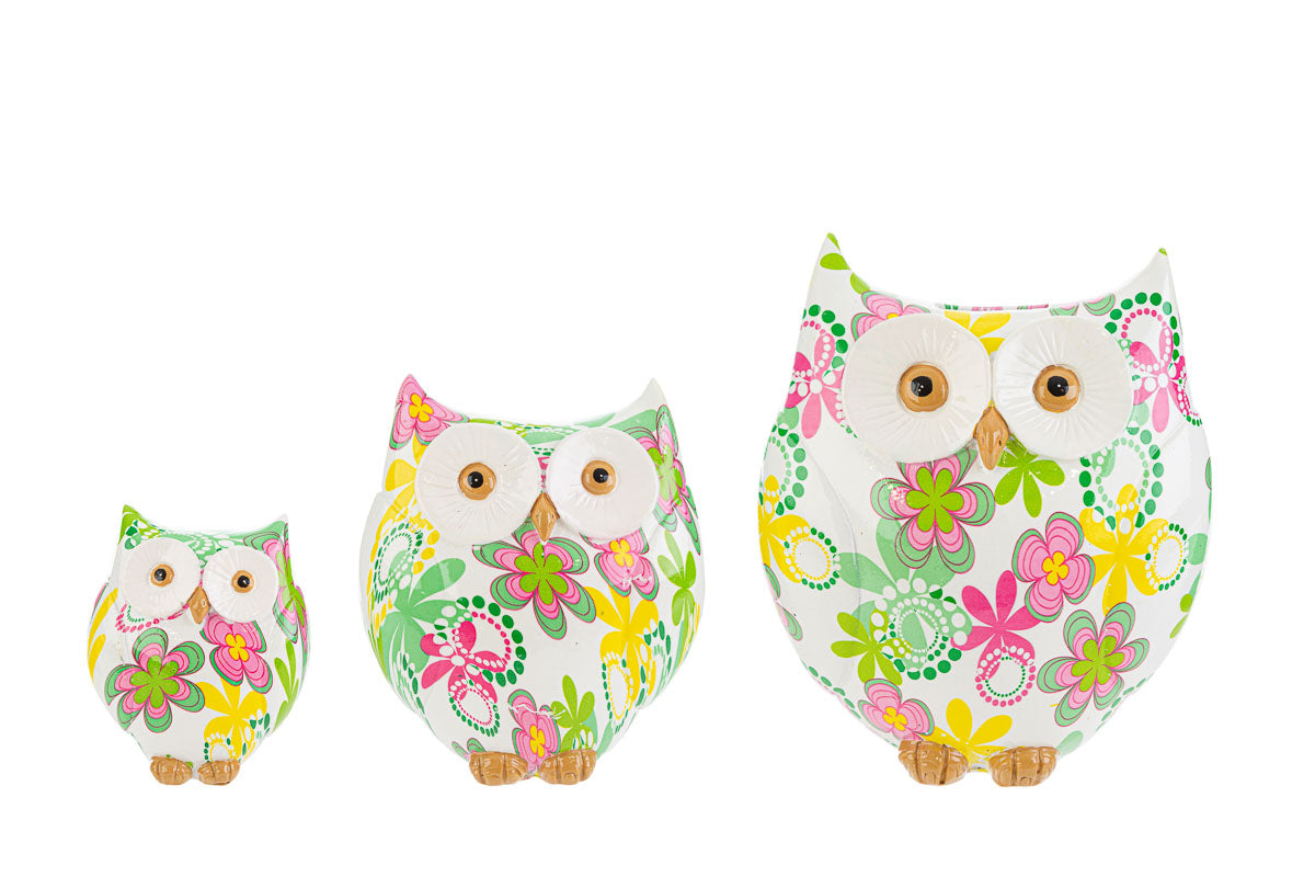Tirelire hibou en résine Flowercolor avec Le Stelle Shopper