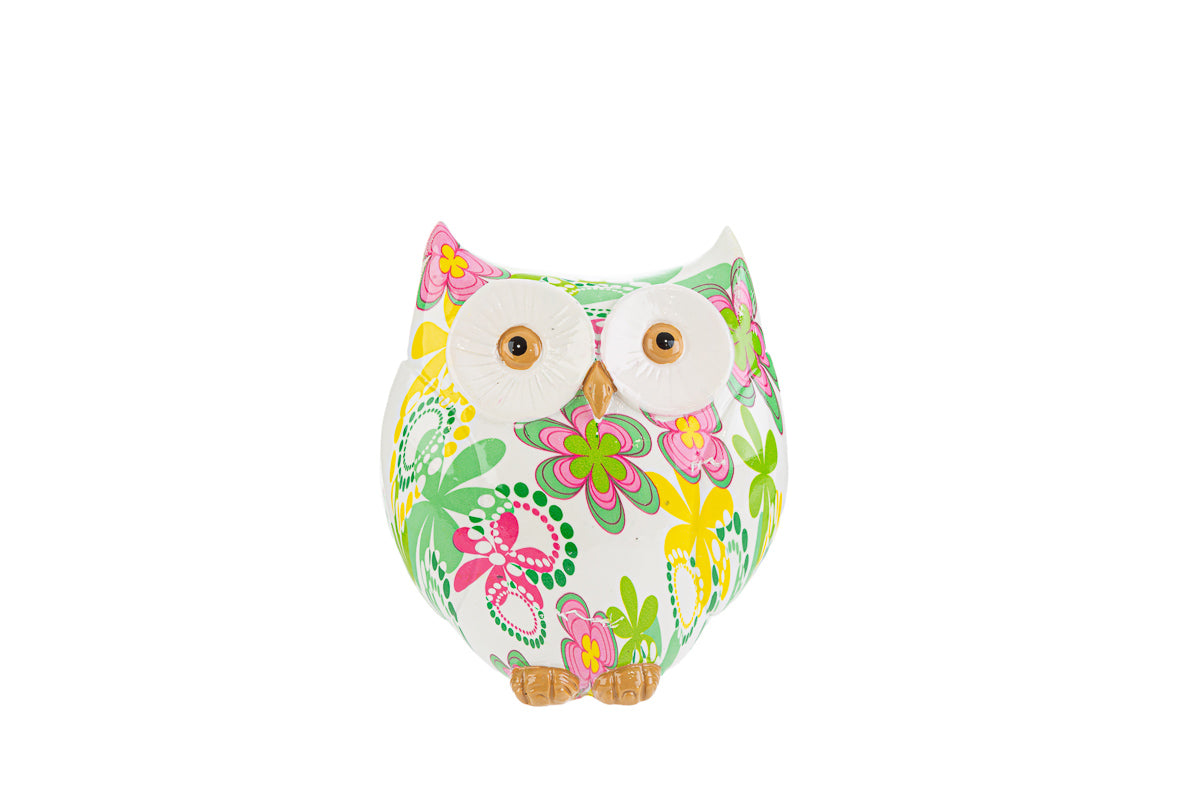 Tirelire hibou en résine Flowercolor avec Le Stelle Shopper