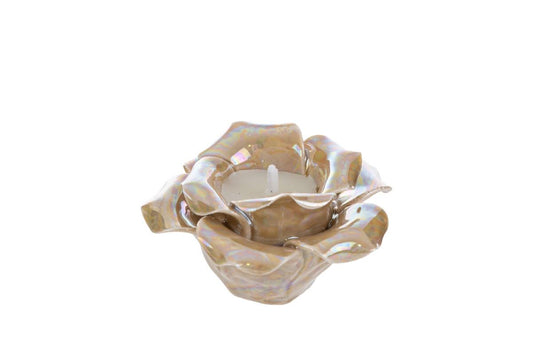 Bomboniera Rosa Candela Porcellana Le Stelle