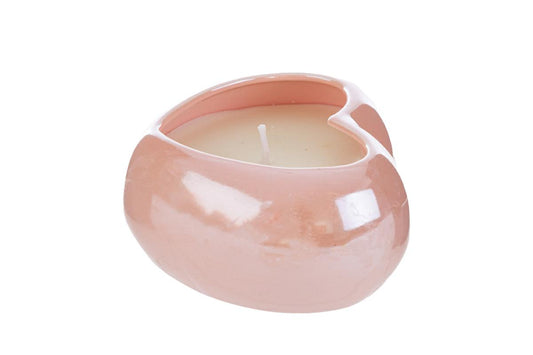 Bomboniera Cuore Candela Cera di Soia Porcellana Le Stelle con Astuccio