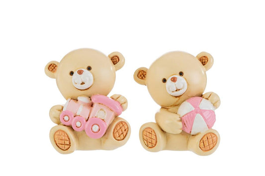 Bomboniera Orsetto Resina Rosa o Celeste Le Stelle