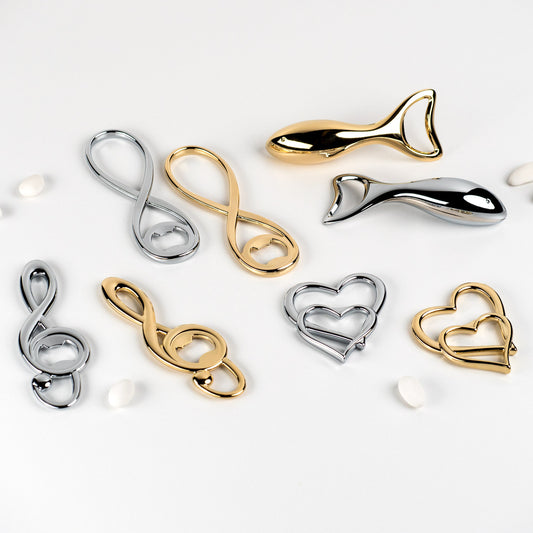 Bomboniera Apribottiglie Coccinella Acciaio e Oro 24 Carati Bugatti