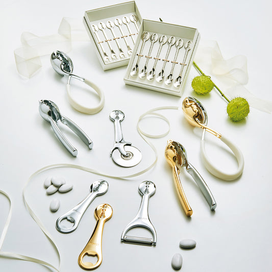 Bomboniera Apribottiglie Kiss Acciaio e Oro 24 Carati Bugatti