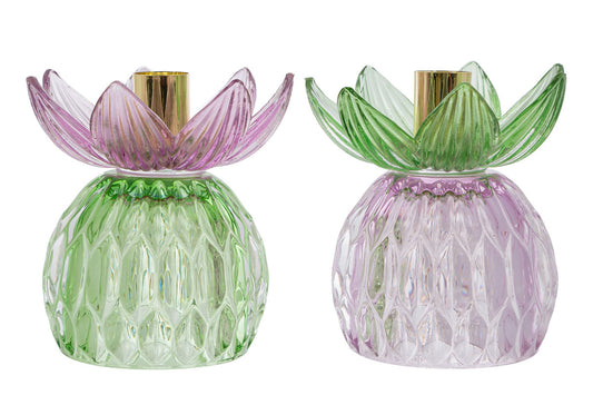 Bomboniera Portacandela Vetro Colorato Le Stelle