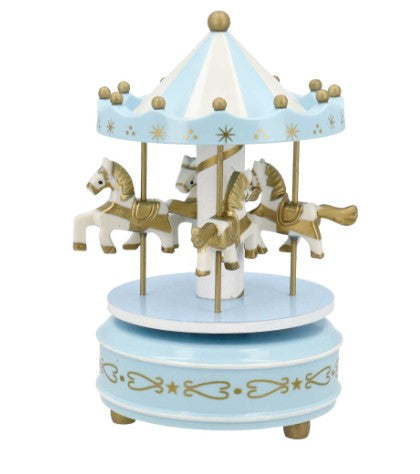 Bomboniera Carillon Giostrina Rosa - Celeste - Bianco