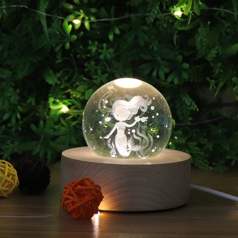 Bomboniera Lampada Sfera Cristallo LED SIRENETTA