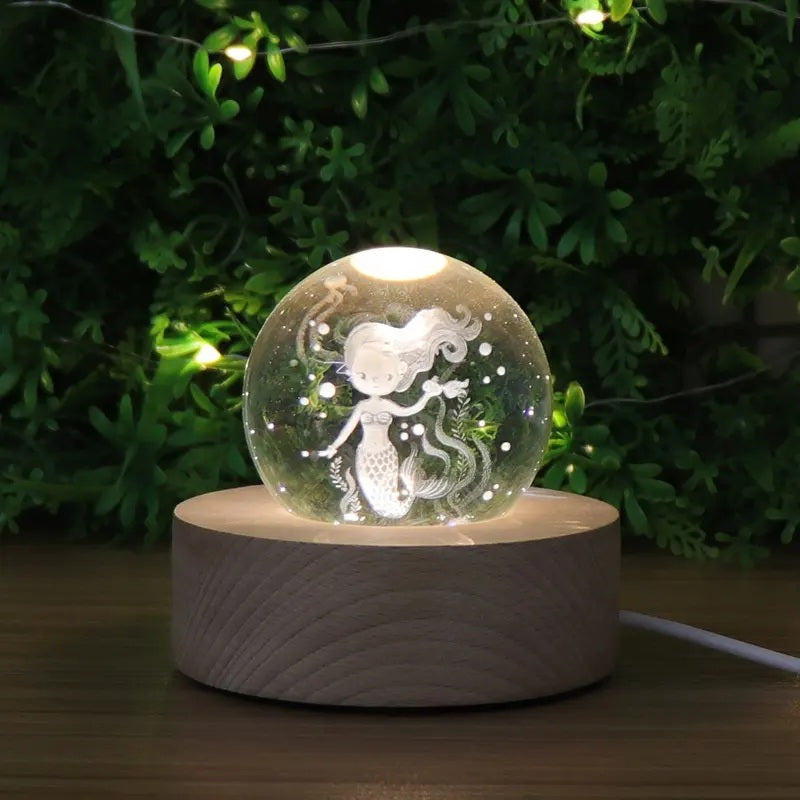 Bomboniera Lampada Sfera Cristallo LED SIRENETTA