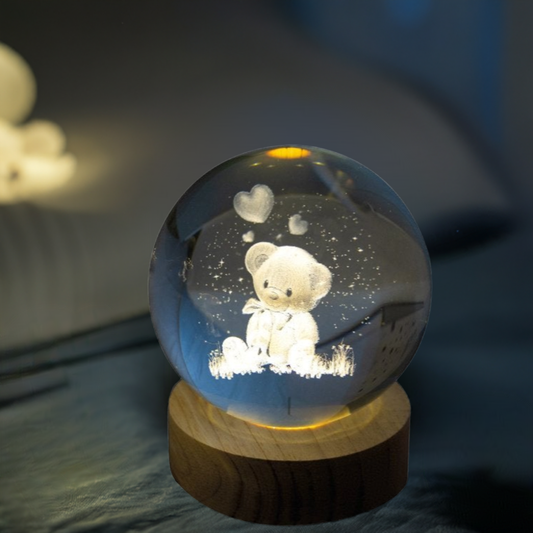 Bomboniera Lampada Sfera Orsetto LED Margot