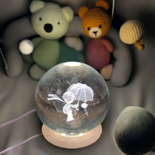 Bomboniera Lampada Sfera Cristallo Piccolo Principe