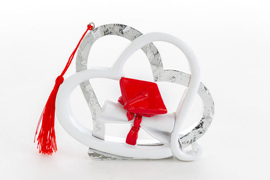 Bomboniera Cuori Laurea Resina