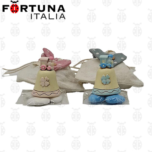 Bomboniera Campanella Nascita Battesimo Completo