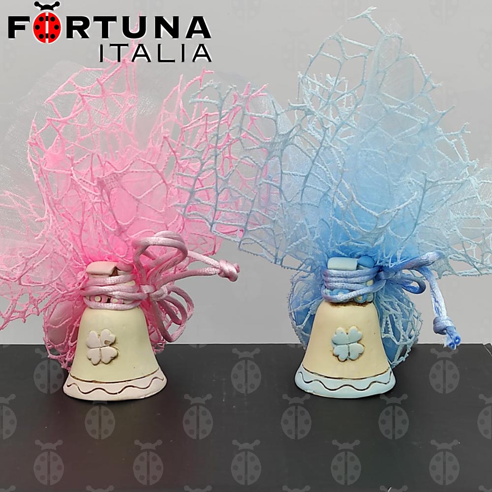 Bomboniera Campanella Nascita Battesimo Completo
