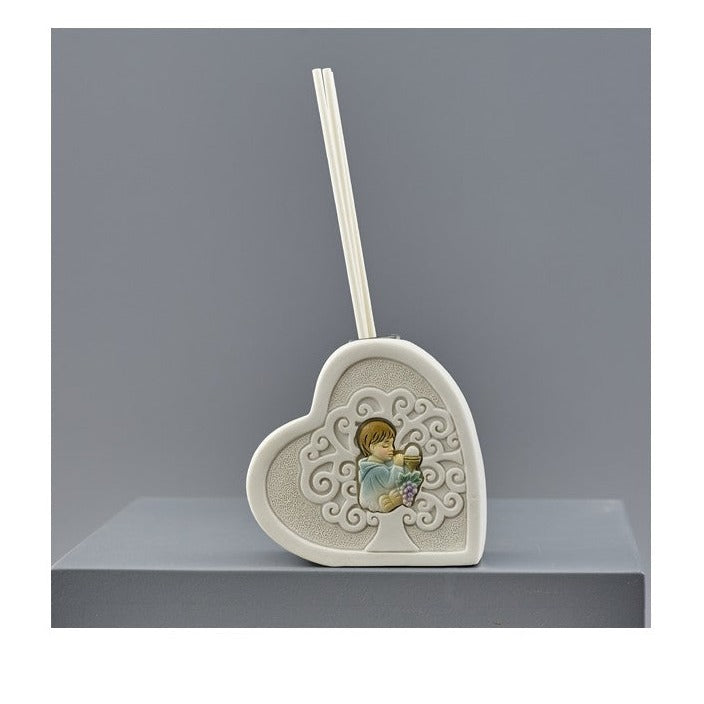 Faveur du parfumeur coeur de communion rose et bleu