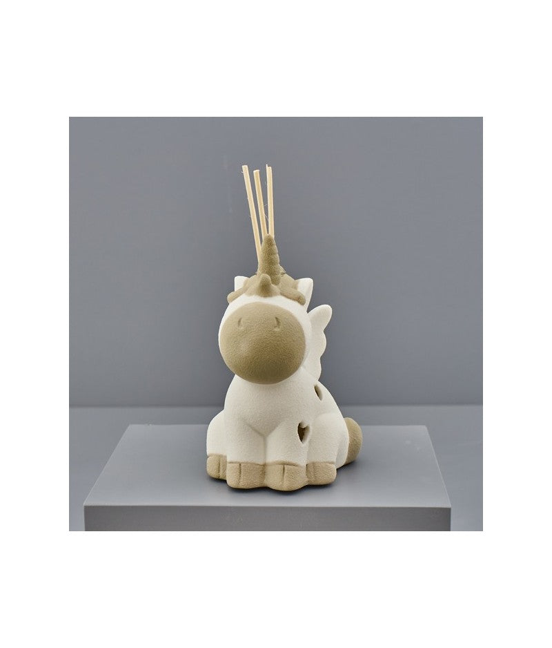 Licorne Led Tourterelle Gris et Porcelaine Blanc Parfumeur Faveur