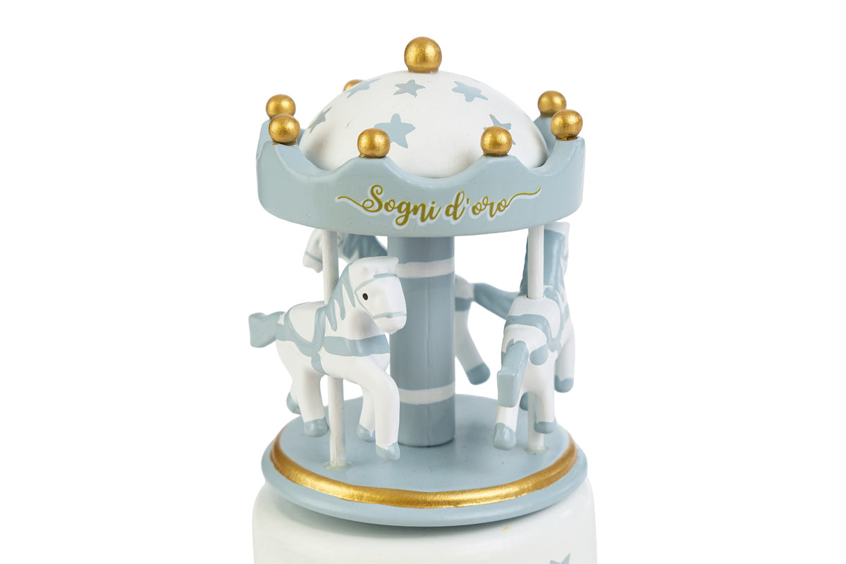 Favor Wooden Carillon Carousel Celestial Stars with Shopper