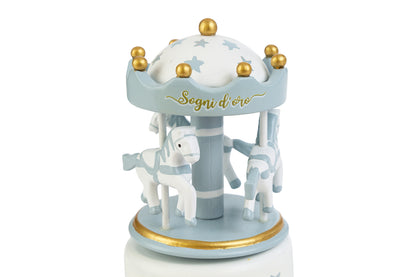Favor Wooden Carillon Carousel Celestial Stars with Shopper
