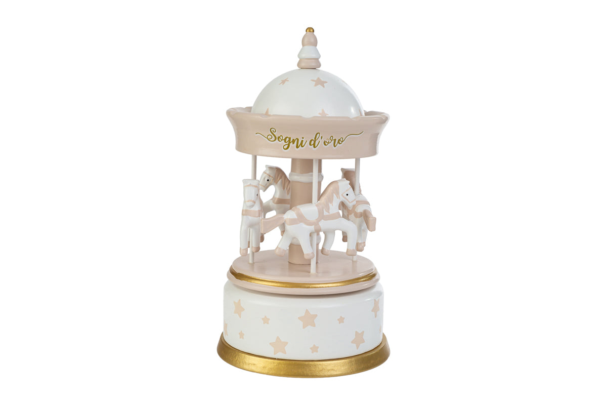 Favor Wooden Carillon Carousel Celestial Stars with Shopper