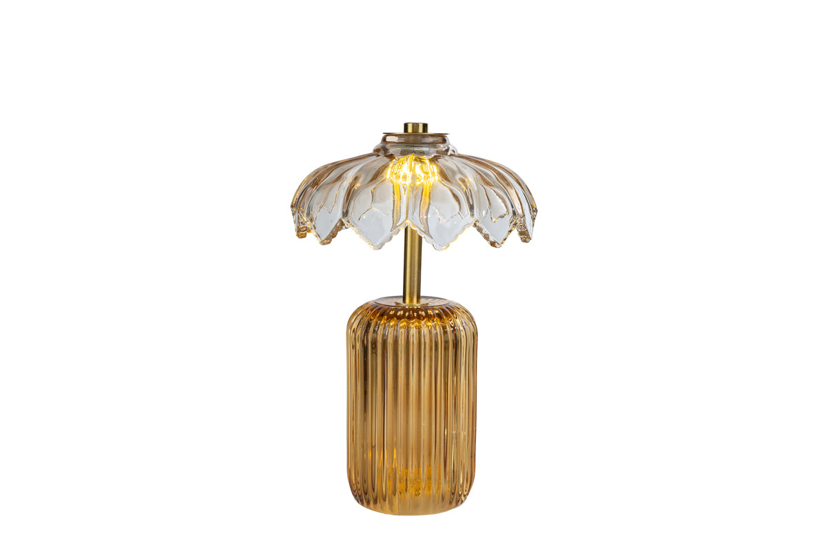 Bomboniera Lampada Vetro LED Ambra o Bianca con Box Regalo Le Stelle