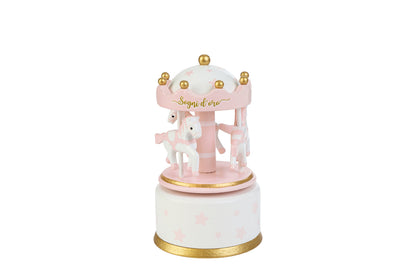 Favor Wooden Carillon Carousel Celestial Stars with Shopper