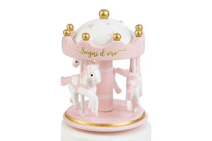 Favor Wooden Carillon Carousel Celestial Stars with Shopper