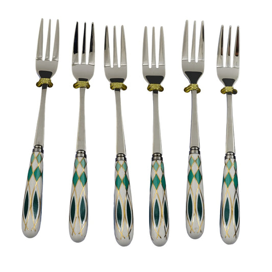 Wedding Favors Set of 6 CBR Ceramic Diamond Forks