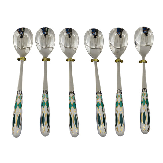 Wedding Favors Set of 6 CBR Ceramic Diamond Spoons