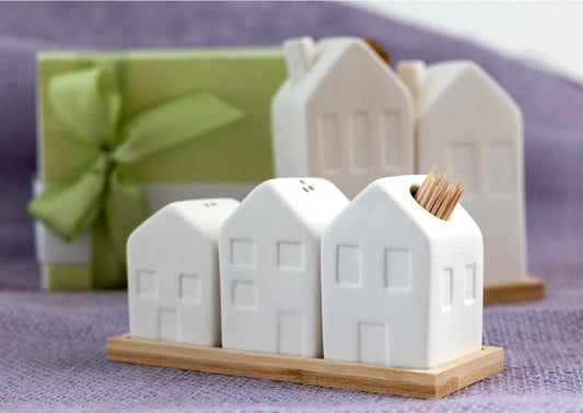 Margot Home Porcelaine Sel, Poivre et Bâtonnets Faveur 
