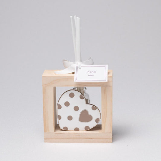 Medium White Heart Air Freshener Bomboniera Margot