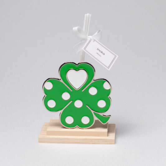 Green Four-Leaf Clover Diffuser Bomboniera Large Margot