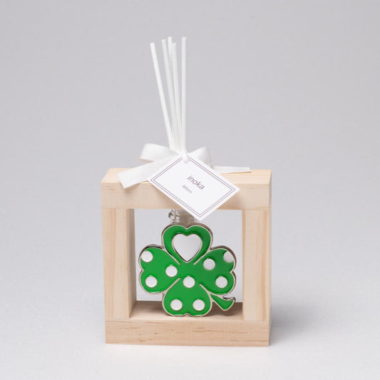 Green Four-Leaf Clover Diffuser Bomboniera Medium Margot