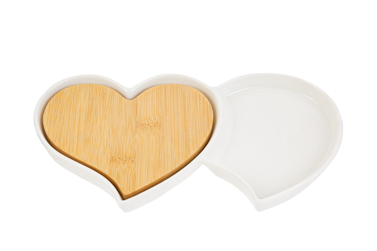 Le Stelle Cadeau Apéritif Coeurs en Porcelaine 