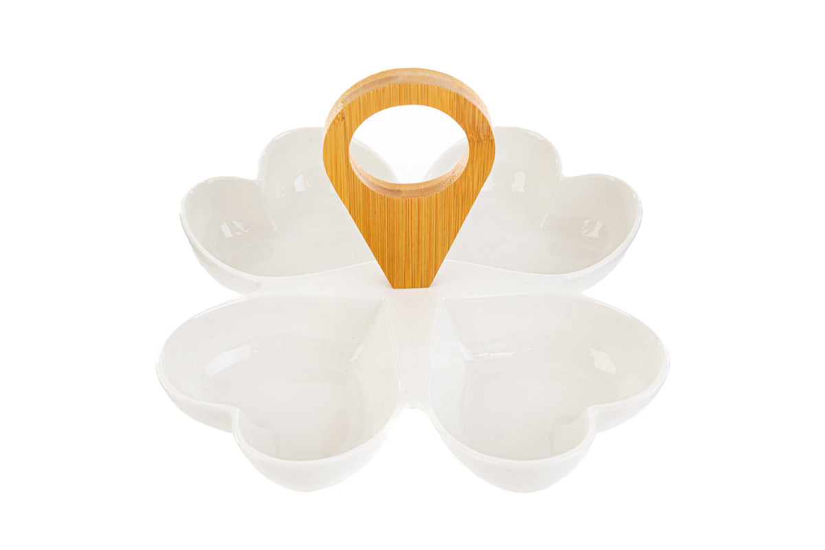 Apéritif Grands Coeurs en Porcelaine avec Étoiles 