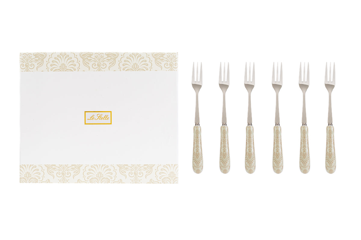 Wedding favor set of fantasy metal forks with stars 