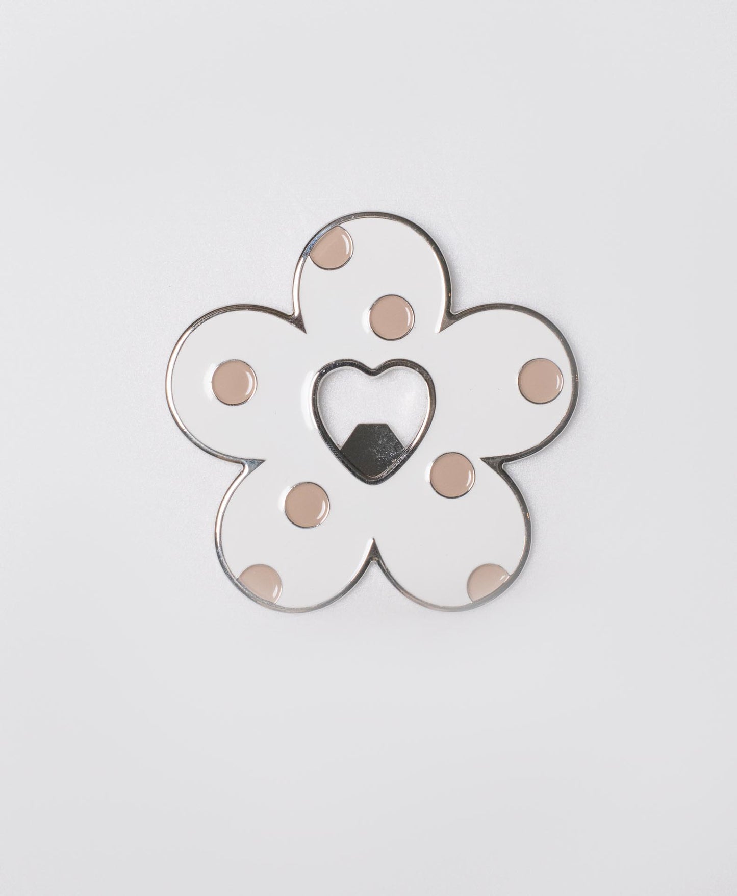 Wedding Favor Bottle Opener Steel Color White Margot 