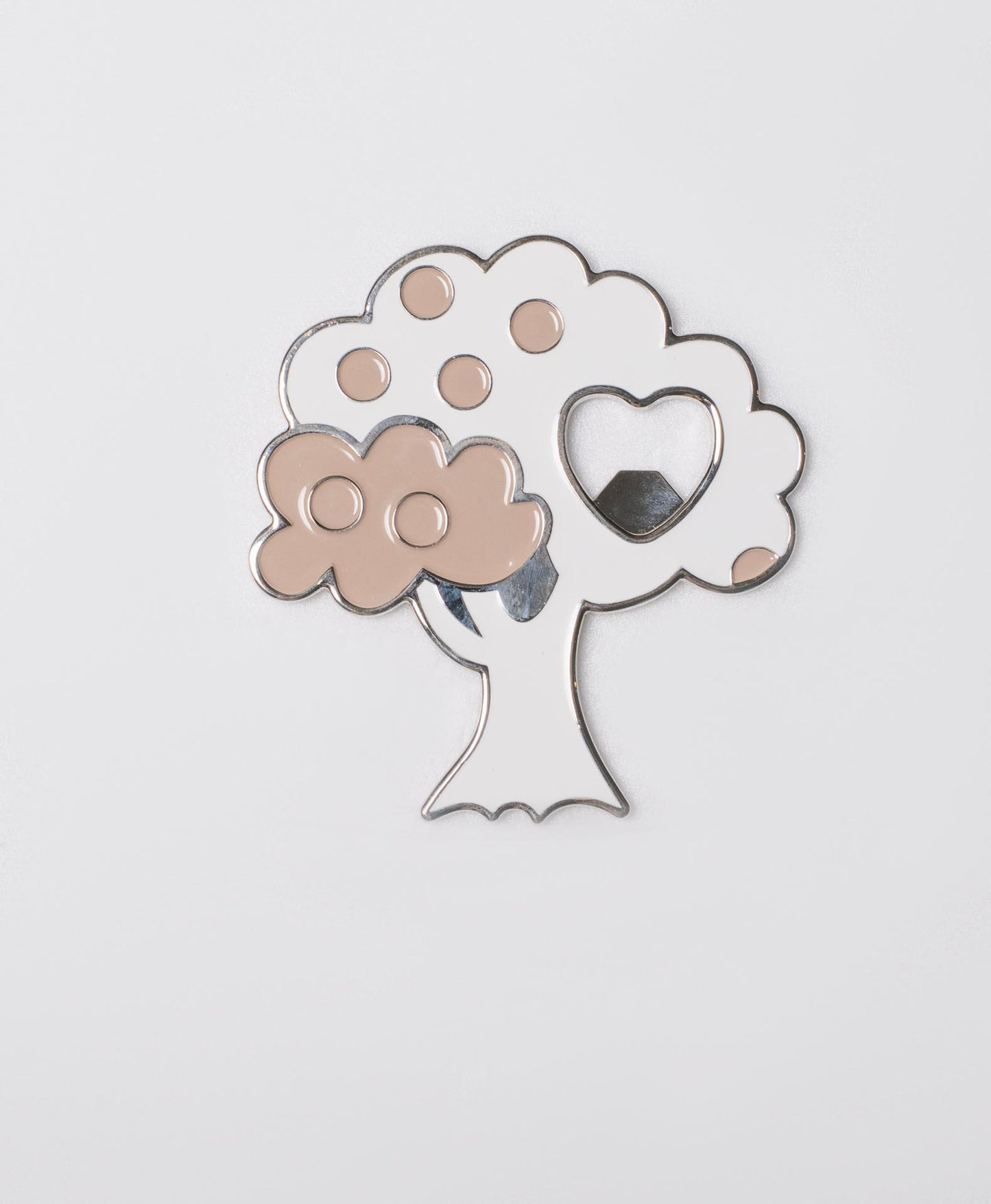 Wedding Favor Bottle Opener Steel Color White Margot 