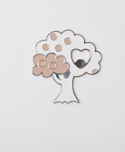 Wedding Favor Bottle Opener Steel Color White Margot 