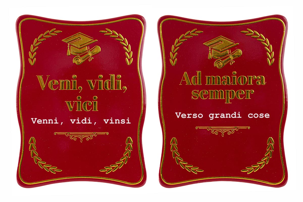 Bomboniera Mattonella Poggia Pentola Laurea Ceramica Le Stelle